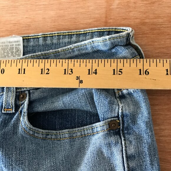 Levi's 519 Flare Jeans Women 11M Blue Mid Rise Medium Wash Stretch Skater Grunge - Picture 10 of 12